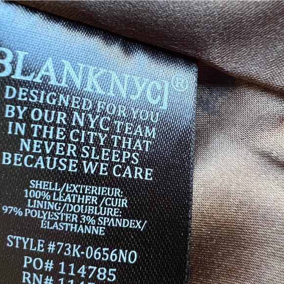 Blank NYC Brown Suede Leather Zip Front Moto Skirt Womens Size 31 Western Boho - Picture 6 of 6